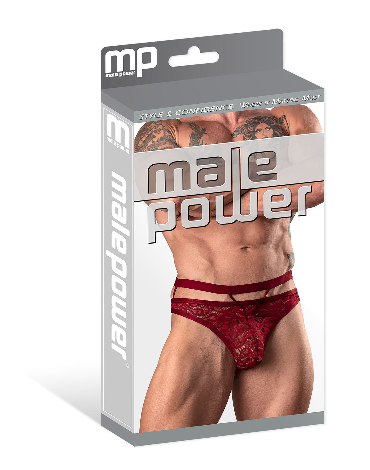 Lucifer Cutout Thong Burgundy