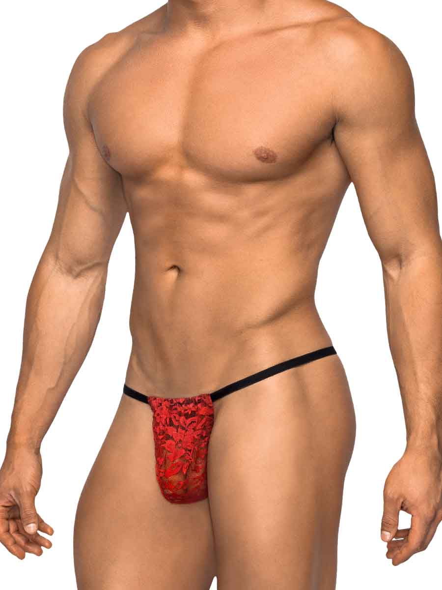 Posing Strap Stretch Lace O/s Red