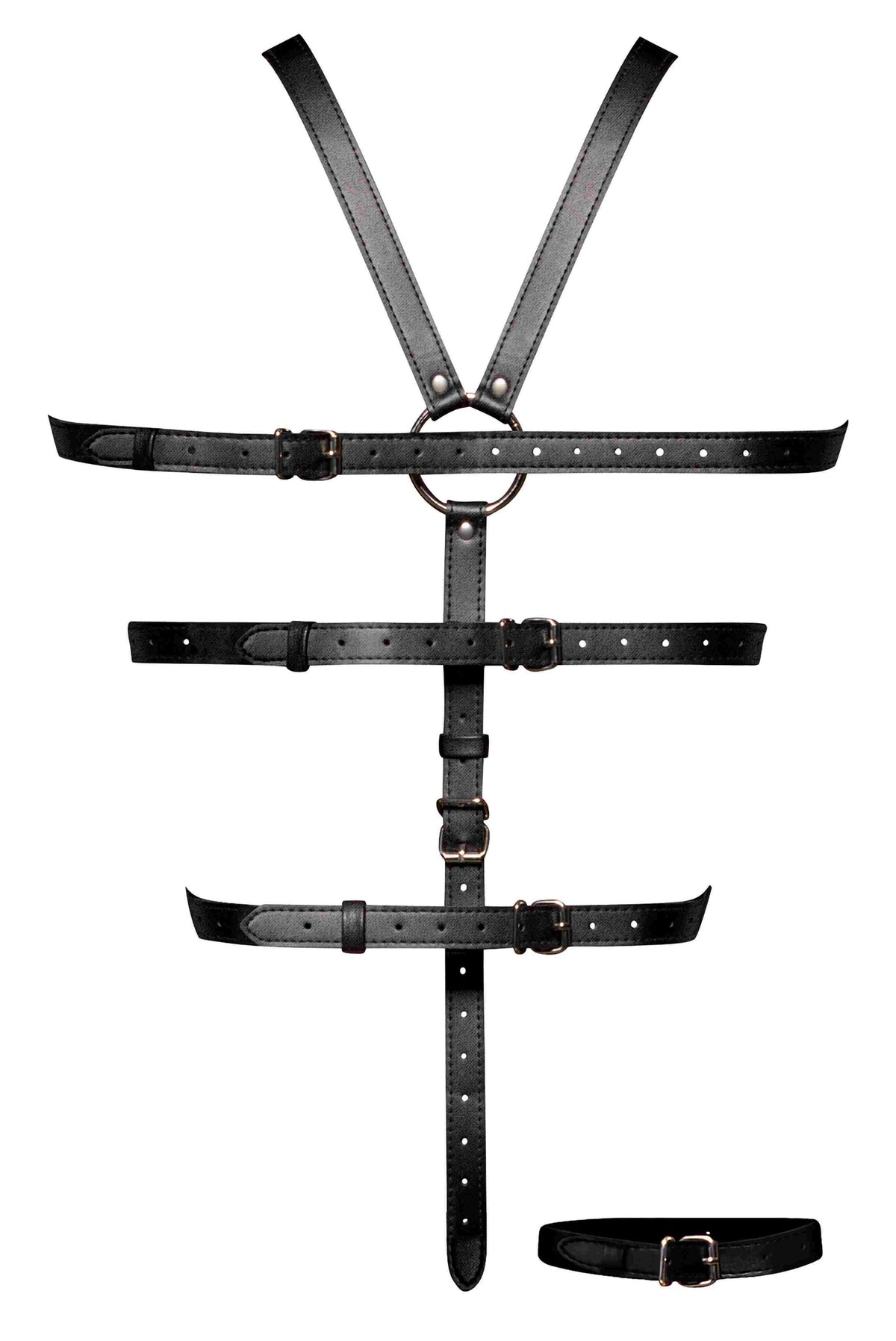 Ellona Tie Me Up 1pc Harness Set Black O/s