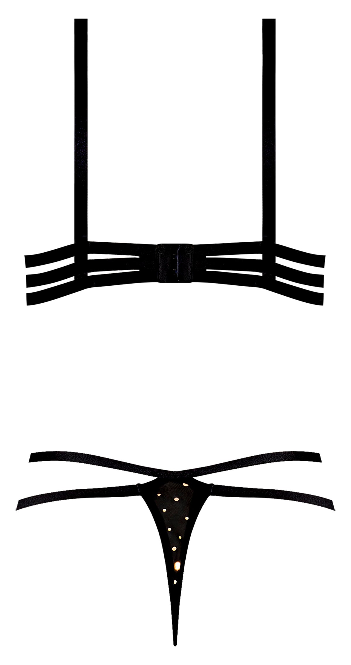 Glitz & Glam Bra & Thong Set Black L/xl Default Title