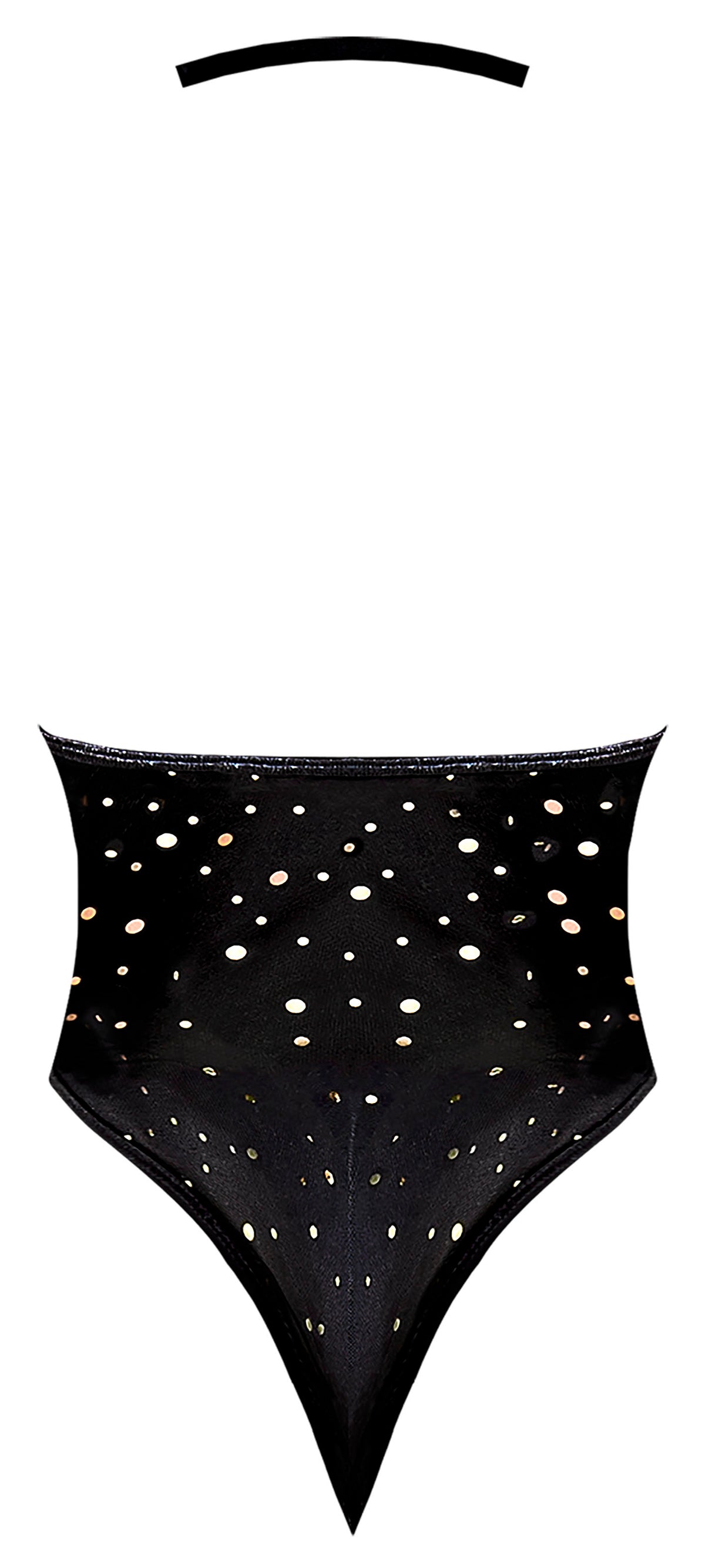 Glitz & Glam Teddy W/ Snap Crotch Black 2XL