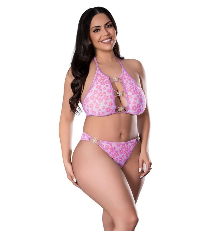Daisy Halter Bra & Panty Set Daisy L xl