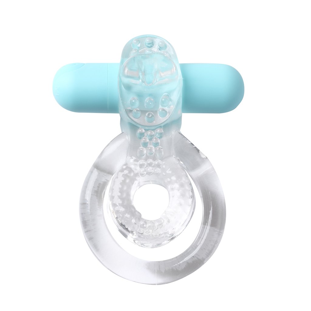 Jayden Rechargeable Vibrating Cock Ring Clear Sleeve Default Title