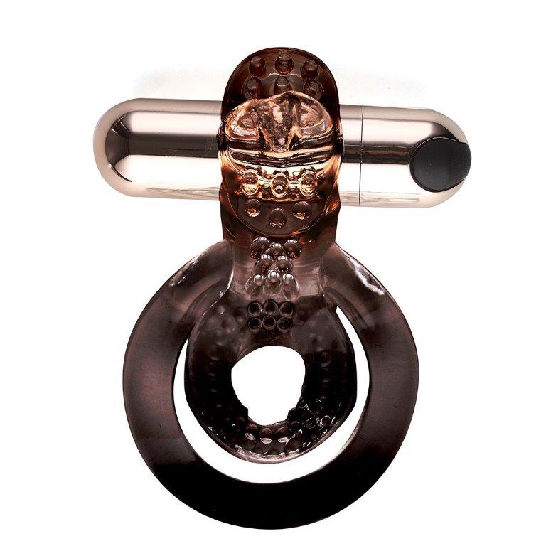 Jayden Rose Gold Rechargeable Vibrating Erection Ring Default Title