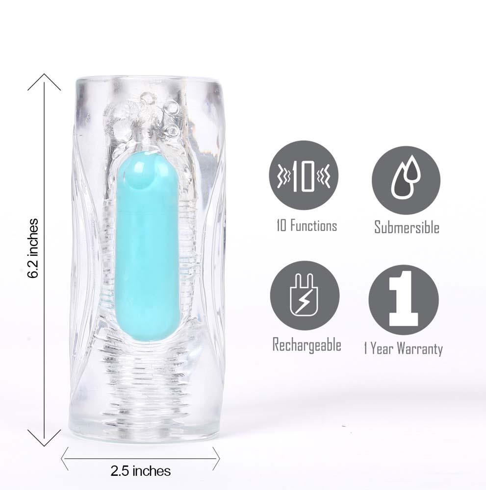 Aster Clear Stroker W/ Rechargeable Bullet Default Title