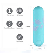 Julia Jessie Butterfly Pattern Rechargeable Mini Bullet Default Title