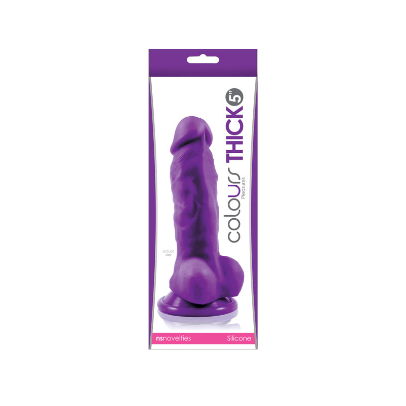 Colours Pleasures Thick 5 Dildo " Purple