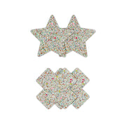 Pretty Pasties Star & Cross Glow 2 Pair Default Title