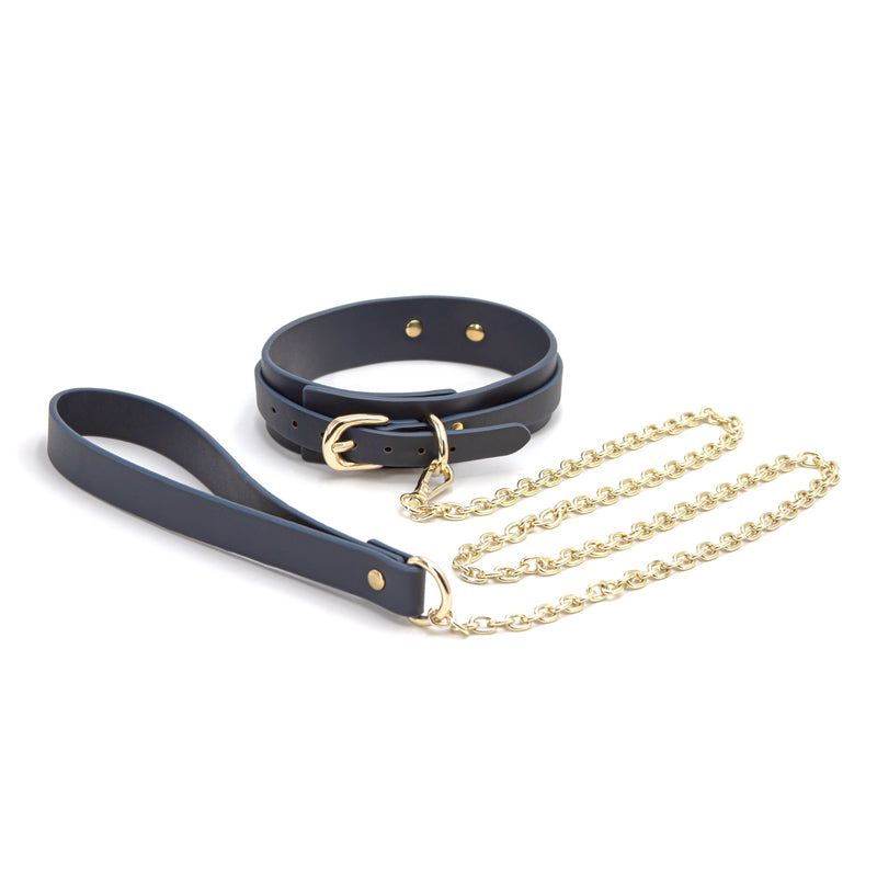 Bondage Couture Collar & Leash Blue Default Title