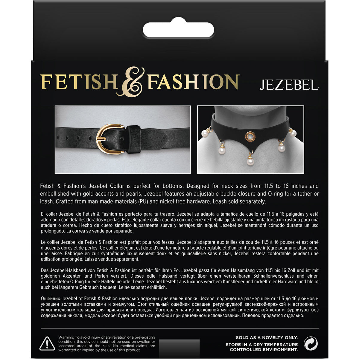 Fetish & Fashion Jezebel Collar Black Default Title