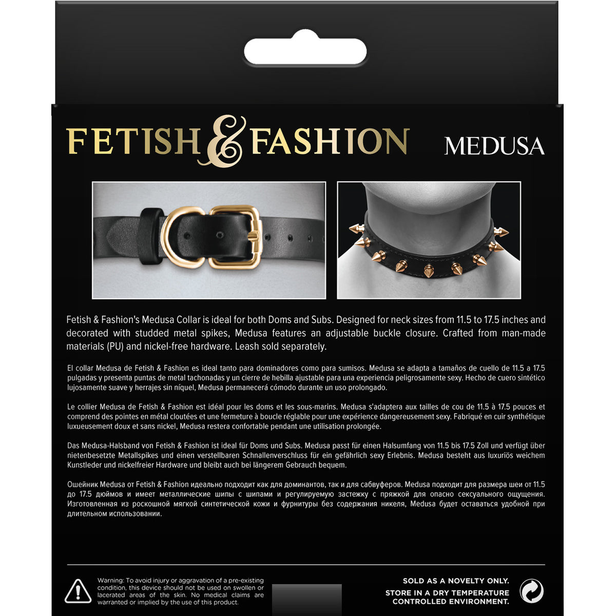 Fetish & Fashion Medusa Collar Black Default Title