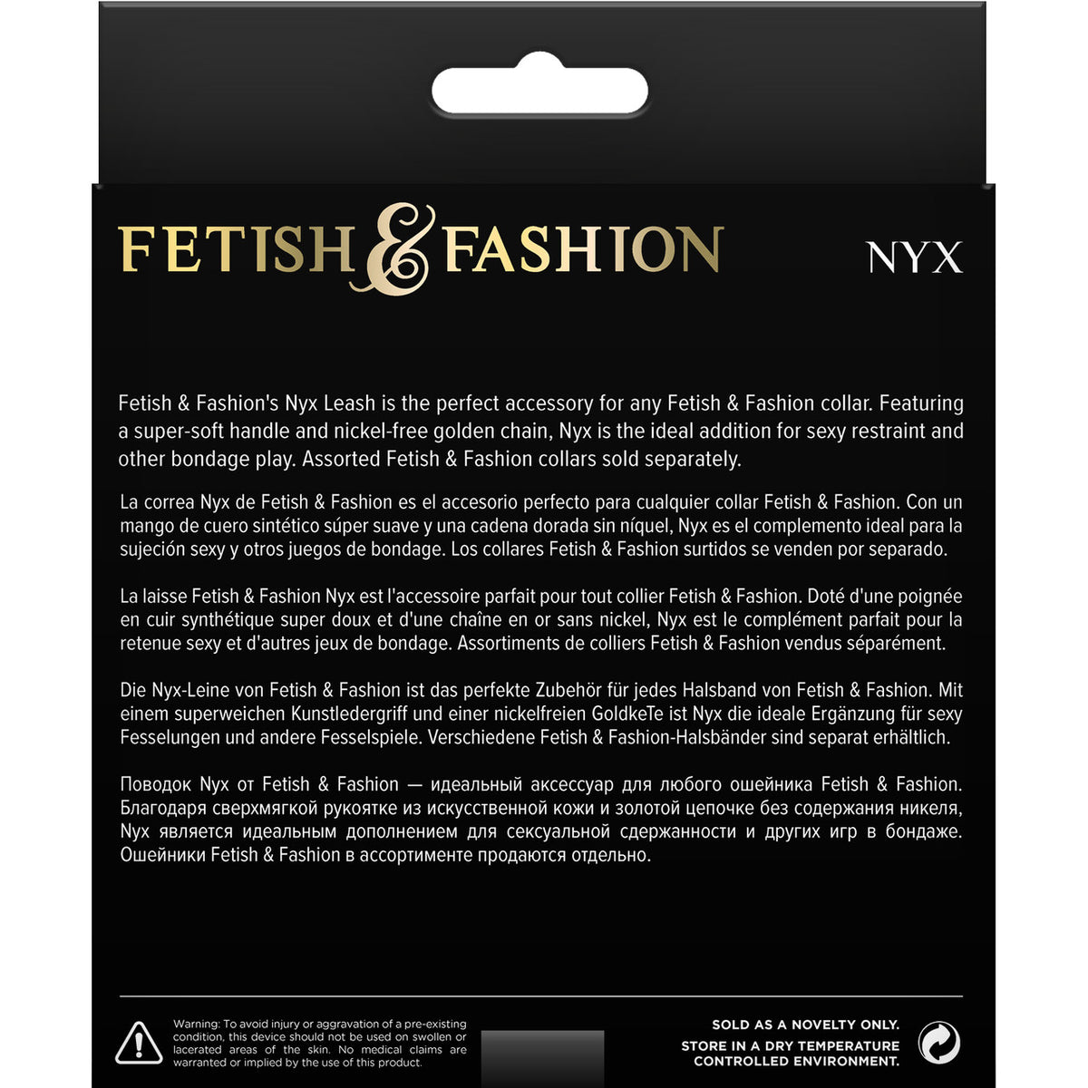 Fetish & Fashion Nyx Leash Black Default Title