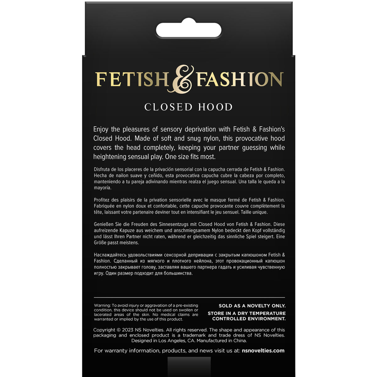 Fetish & Fantasy Closed Hood