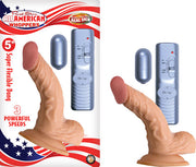 All American Whopper 5in Vibrating Flesh Default Title
