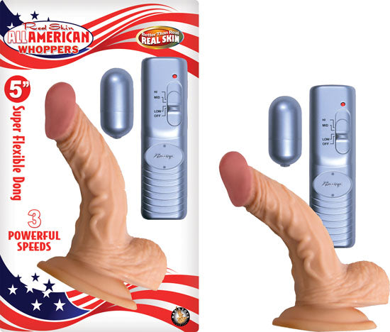 All American Whopper 5in Vibrating Flesh Default Title