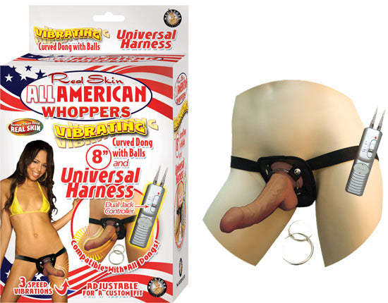 Latin American Whoppers 8in Dong Vibrating W/harness Default Title
