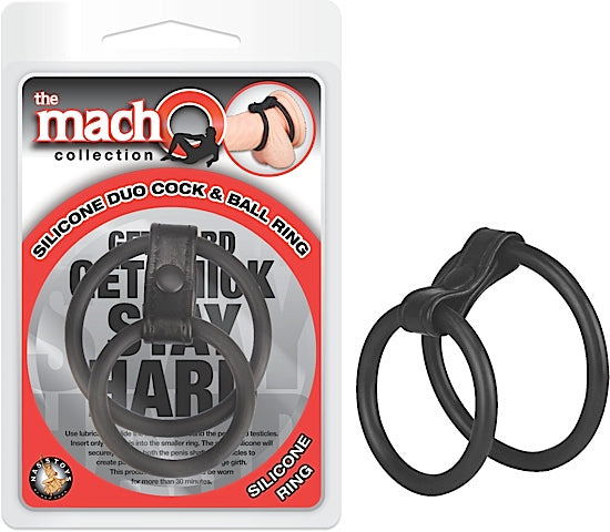 Macho Silicone Duo Cock & Ball Ring Default Title