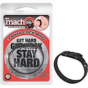 Macho Collection 3 Snap Cock Ring Default Title