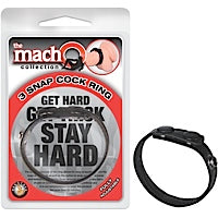 Macho Collection 3 Snap Cock Ring Default Title