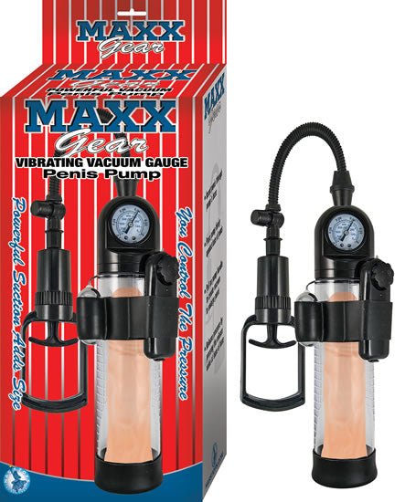 Maxx Gear Vibrating Vacuum Gauge Penis Pump Default Title