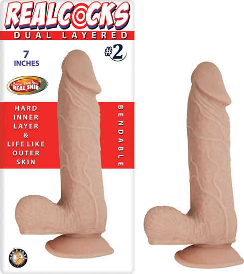 Real Cocks Dual Layered #2- 7 " Flesh