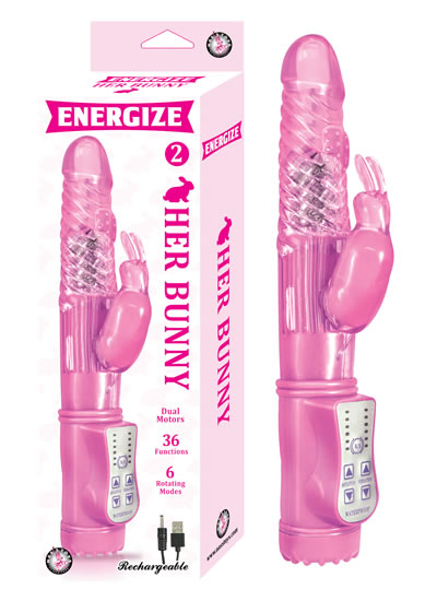 Energize Her Bunny 2 Rabbit Vibrator Pink