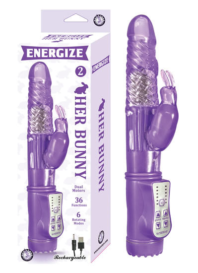 Energize Her Bunny 2 Rabbit Vibrator Purple