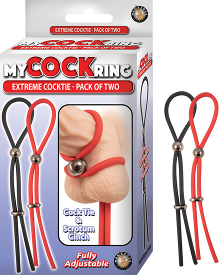 My Cockring Extreme Cocktie 2 Pack- Black & Red Default Title