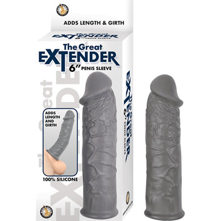 The Great Extender 6 Penis Sleeve " Grey