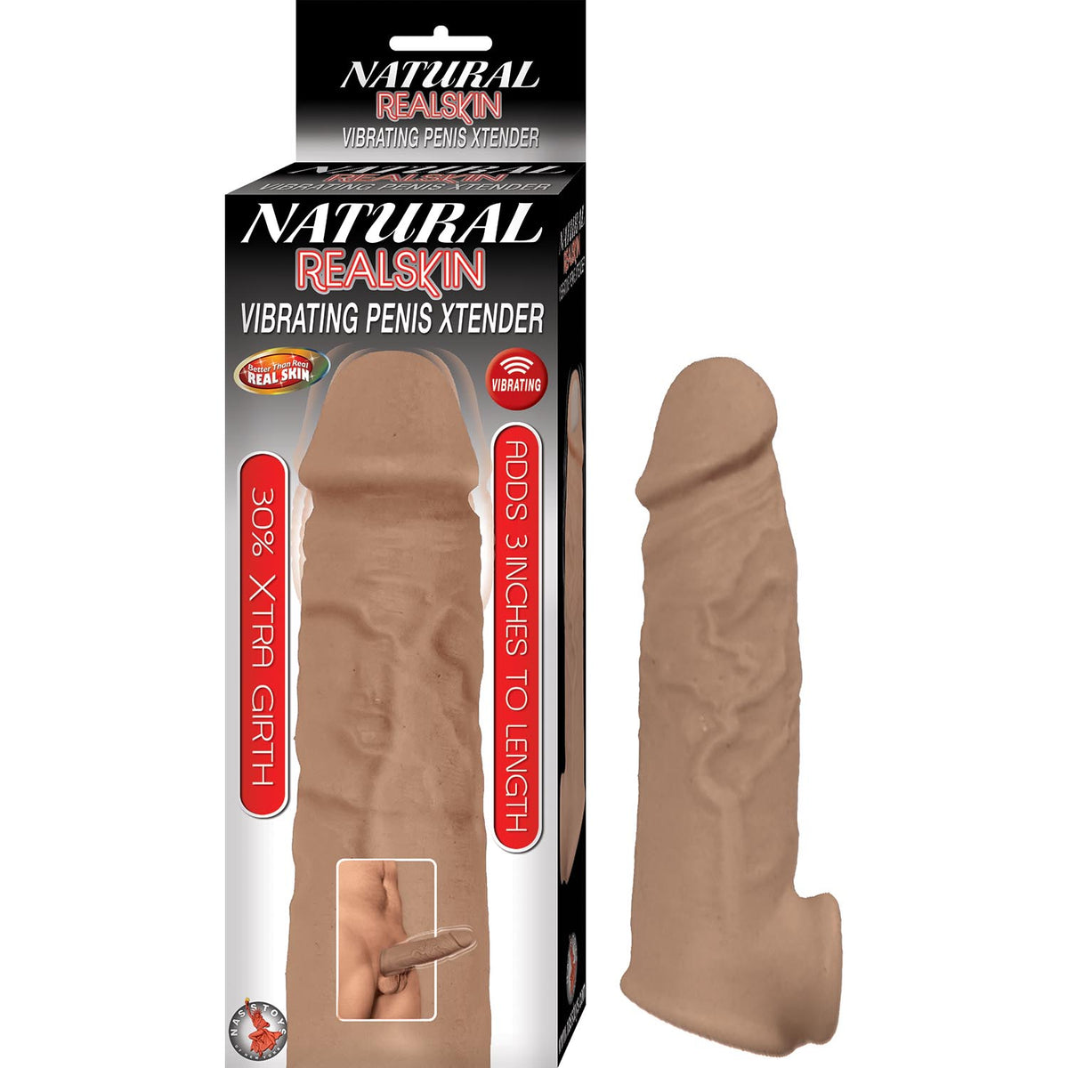 Natural Realskin Vibrating Penis Brown