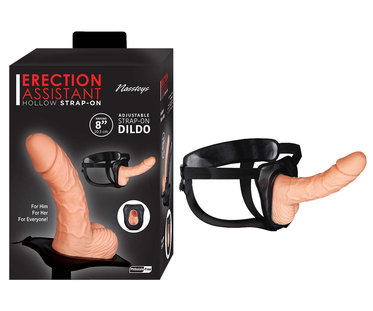 Erection Assistant Hollow Strap-on White White