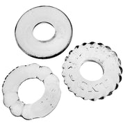 Bonemaker 3pk Cockring Set Clear Default Title
