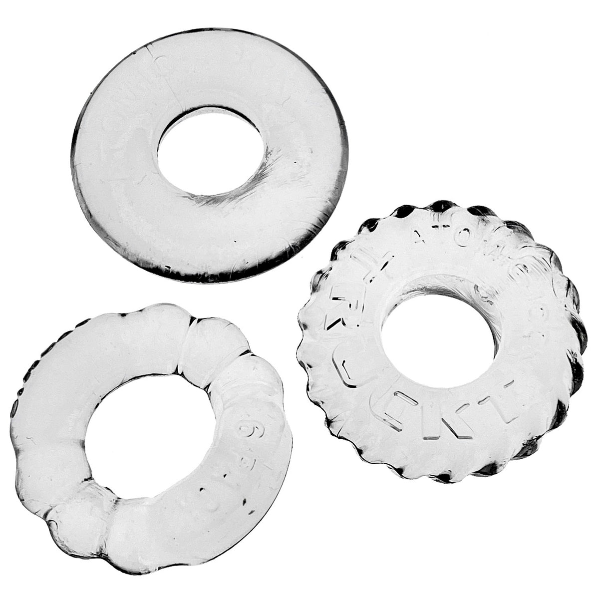 Bonemaker 3pk Cockring Set Clear Default Title