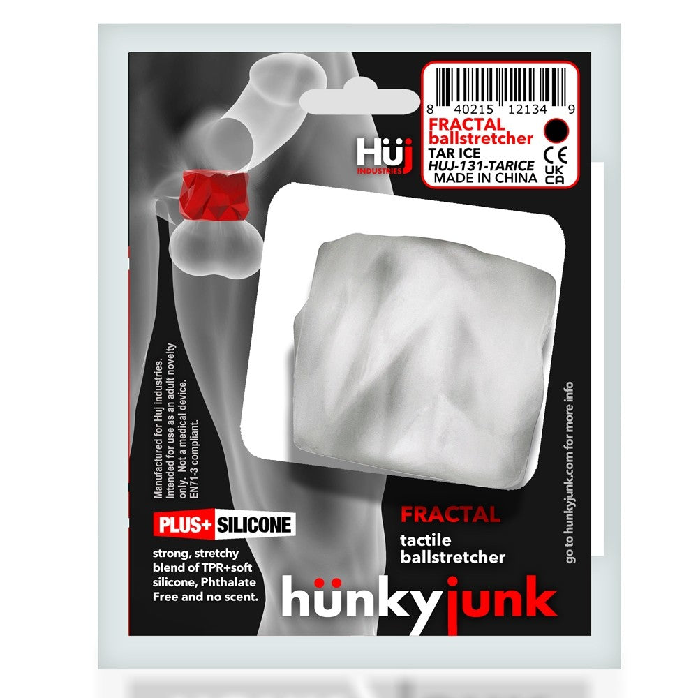 Hunkyjunk Fractal Ball Stretcher Ice Clear Ice