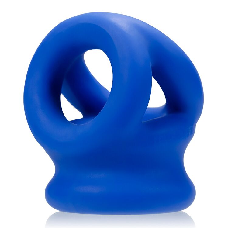 Tri Squeeze Cocksling Ball Stretcher Oxballs Silicone Tpr Blend Ice