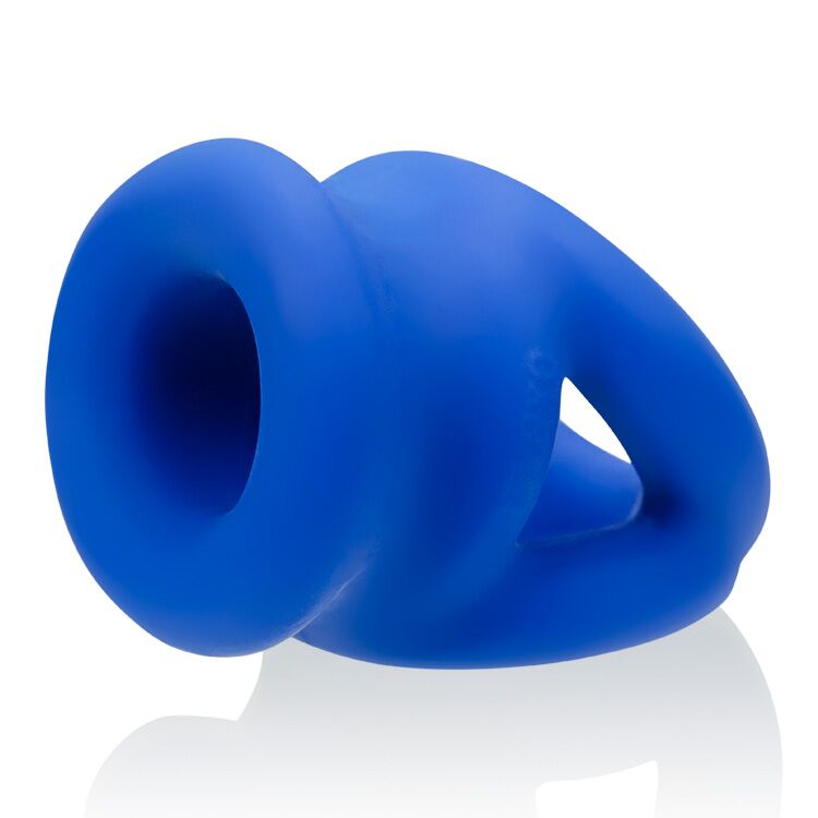 Tri Squeeze Cocksling Ball Stretcher Oxballs Silicone Tpr Blend Ice