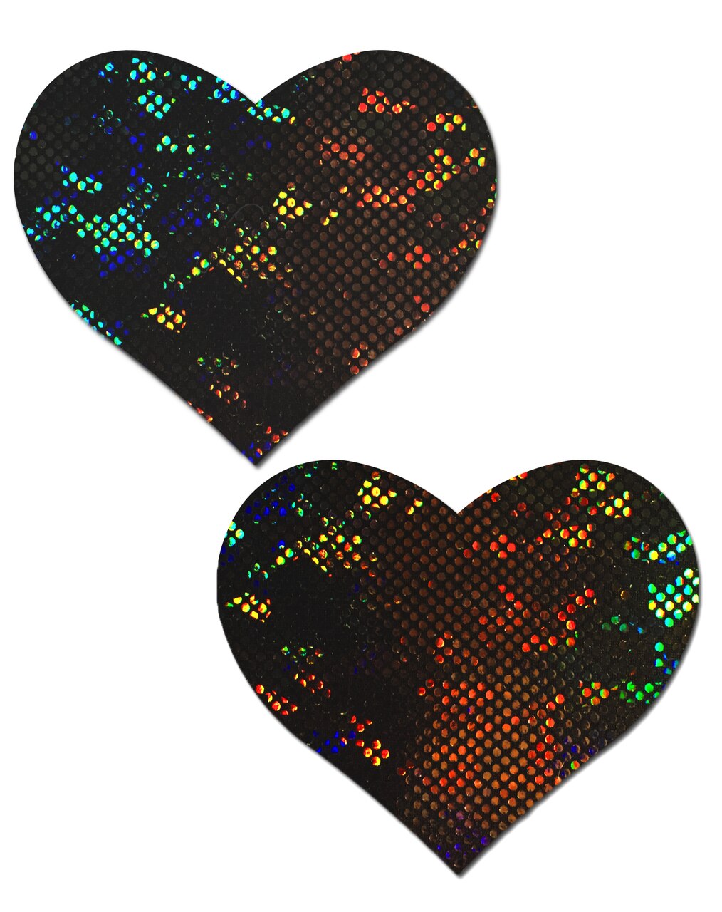 Pastease Love Shattered Glass Disco Ball Black Heart Nipple Pasties Default Title