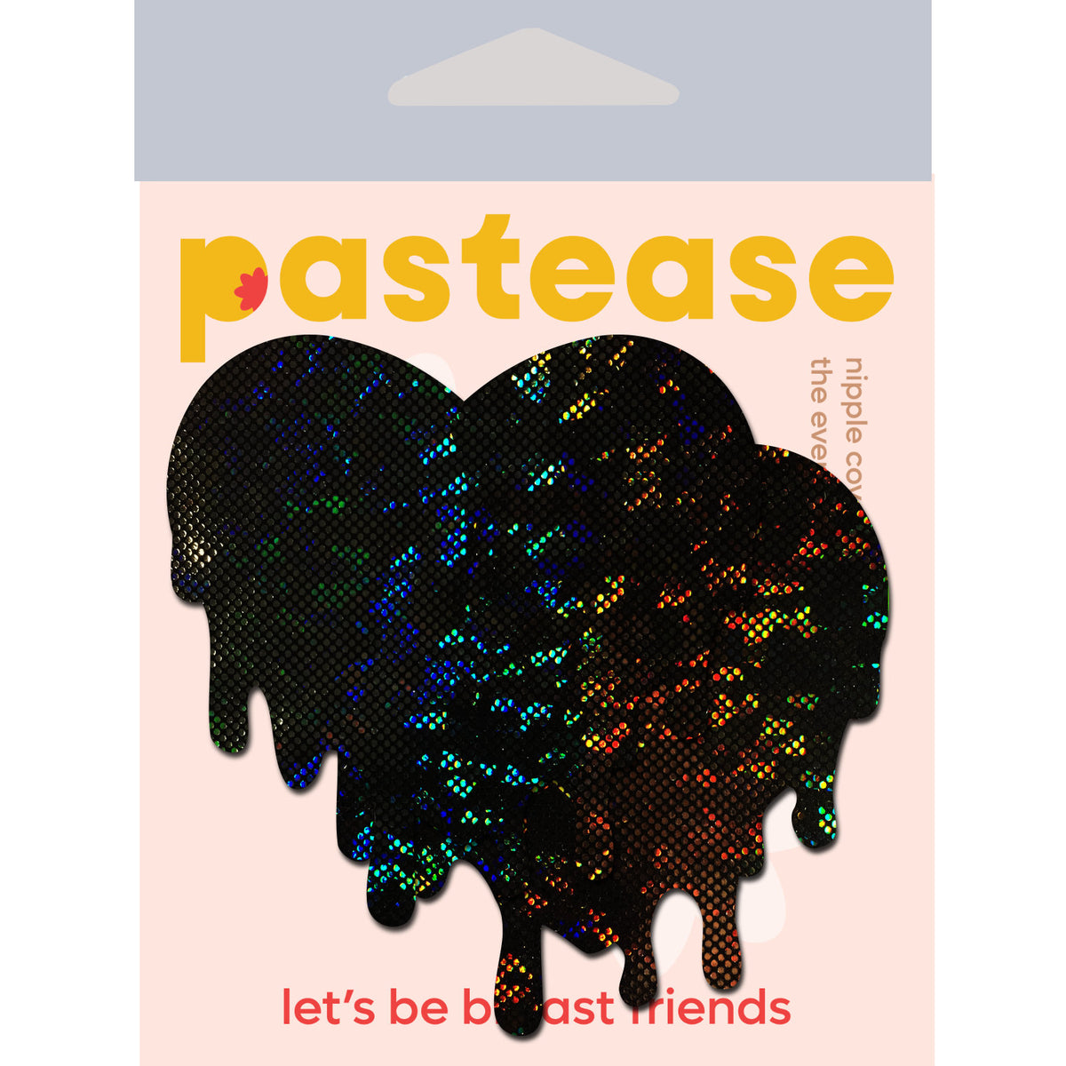 Pastease Faux Latex Melty Hearts Black