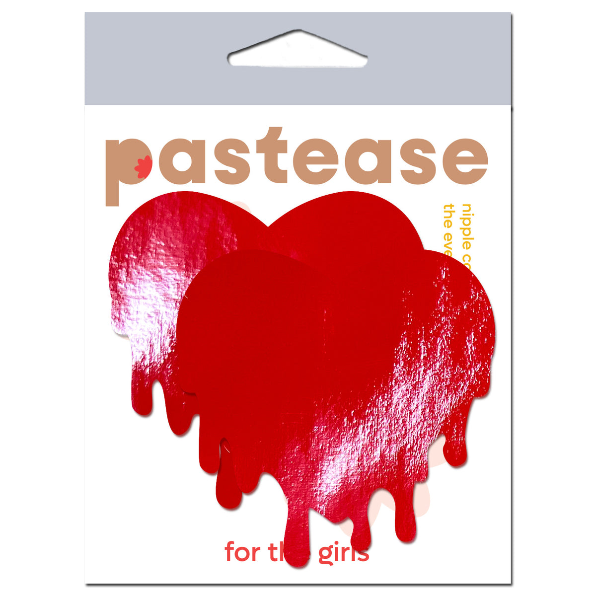 Pastease Faux Latex Melty Hearts Red