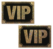 Pastease Vip Gold Glitter On Liquid Black Nipple Pasties Default Title
