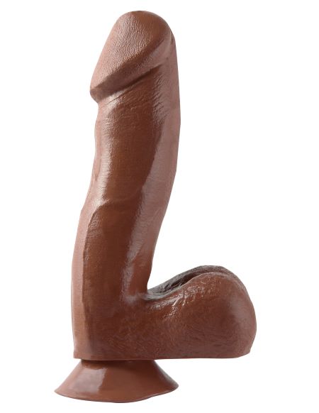 Basix Rubber Works Dong W/suction Cup Brown 6.5"