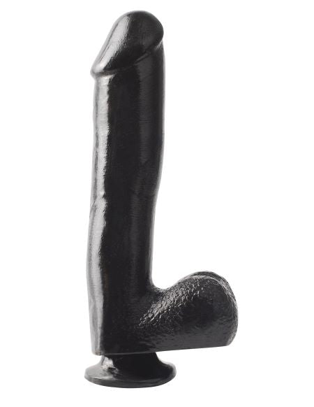 Basix Rubber Works 10in Dong W/suction Cup Black