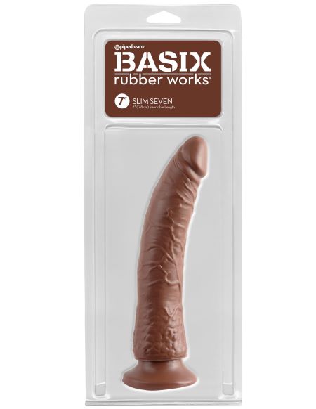 Basix Rubber Works 7in Slim Dong W/ Suction Cup