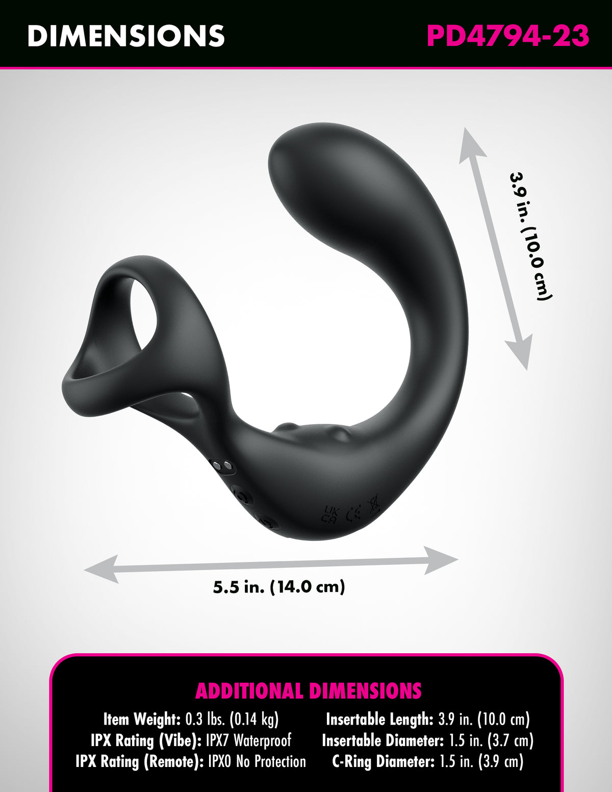 Anal Fantasy Elite Ass-gasm Taint-alizer - Black