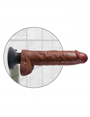 King Cock 10in Cock W/balls Vibrating