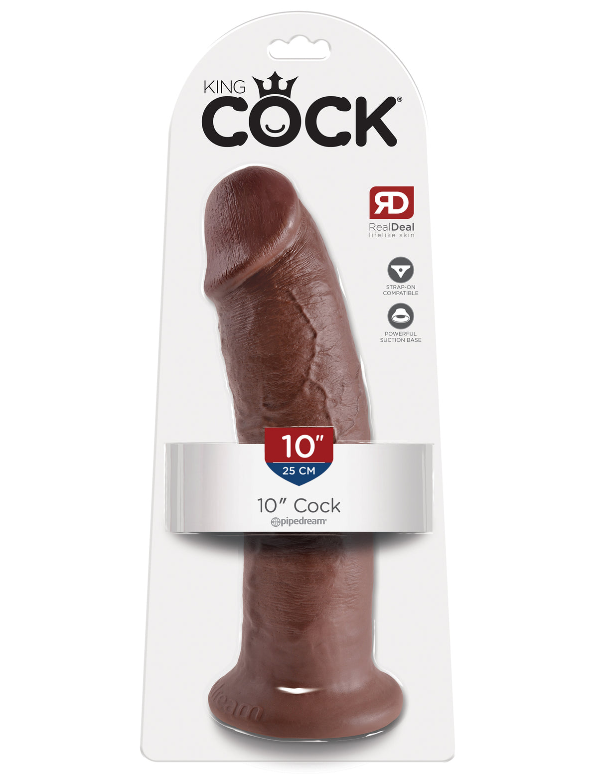 King Cock 10in Cock Brown