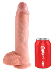 King Cock 10in Cock W/balls Flesh