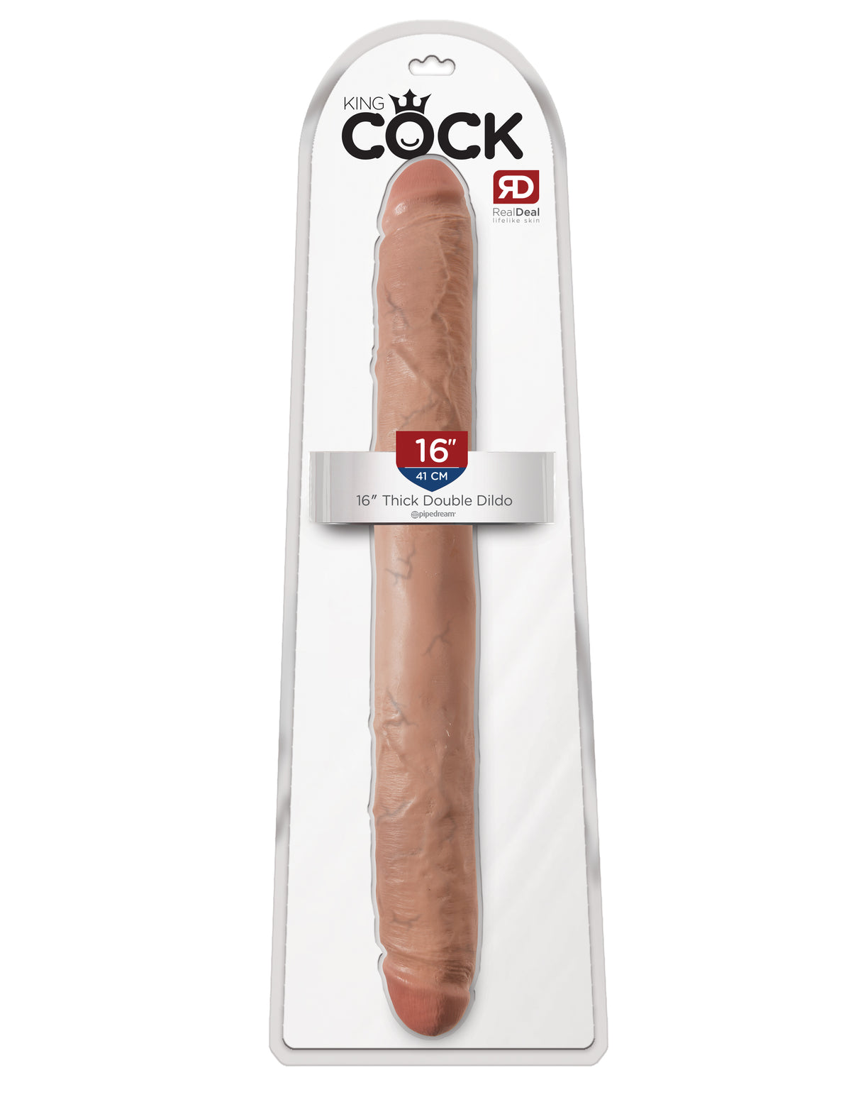 King Cock 16in Thick Double Dildo Tan