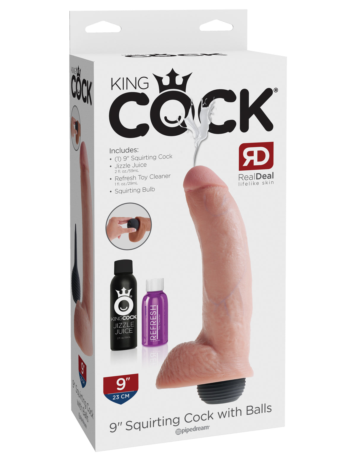 King Cock 9" Squirting Flesh