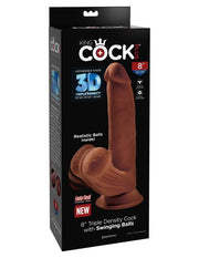 King Cock Plus 8 In Triple Density Cock W/ Balls Brown Default Title